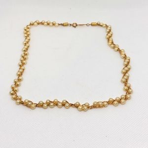 Vintage Napier Braided Chain and Faux Pearls